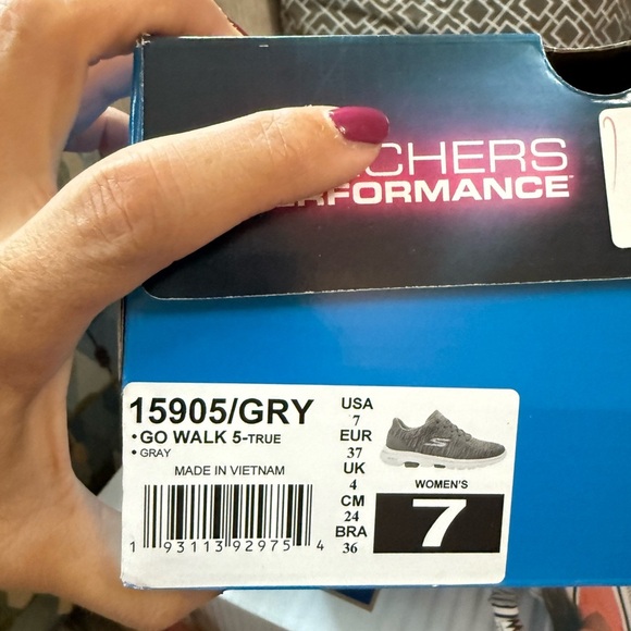 Skechers Women's Go Walk 5-True Gray Sneakers sz 7 ladies - Picture 2 of 7